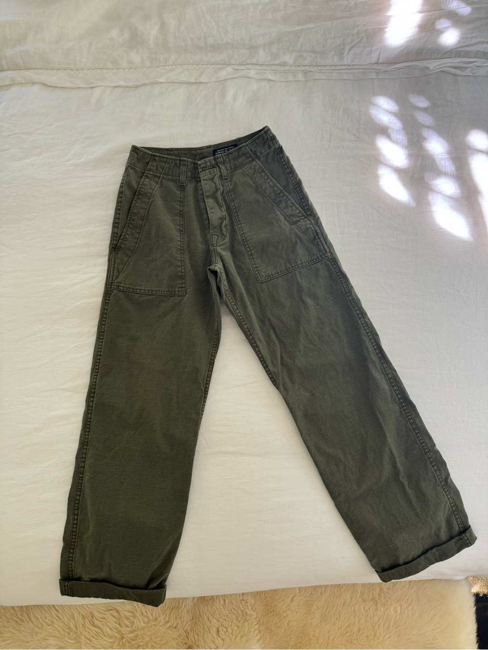 imogene + willie Olive Green Straight Leg Pants